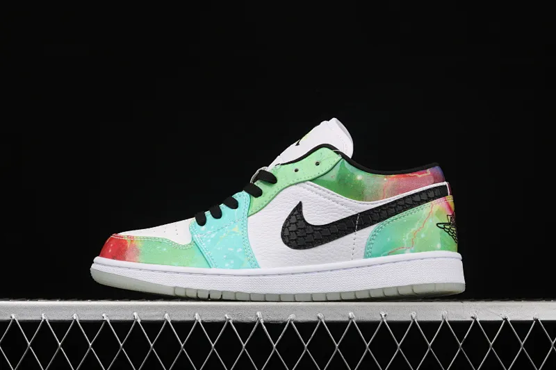 All categories Air Jordan Jordan series basketball shoes Air Jordan 1 Low Air Jordan 1 Low Multicolor AJ1 Joe 1 Galaxy low-top casual sports shoes CW7310-909